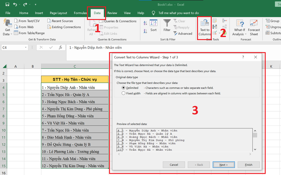 C ch t ch c t trong excel c c k n gi n chi ti t v c v d minh h a